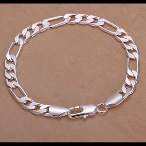 925 Silver Figaro Link Bracelet